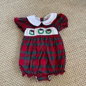 “Mary” embroidered Christmas bubble - Smockingbird - 24 months